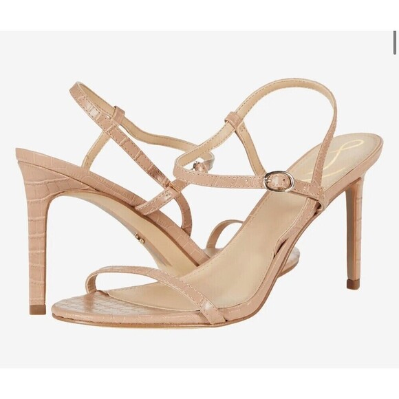 Sam Edelman Shoes - SAM EDELMAN Doran Strappy Heeled Sandal Size 10 Brown Maple Croc NIB Formal